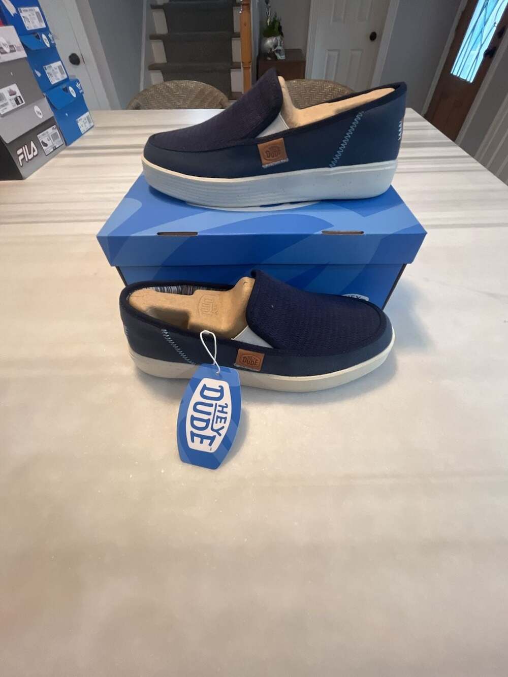 Hey Dude Sunapee M Coastline Size 9 Navy Slip-On Shoes